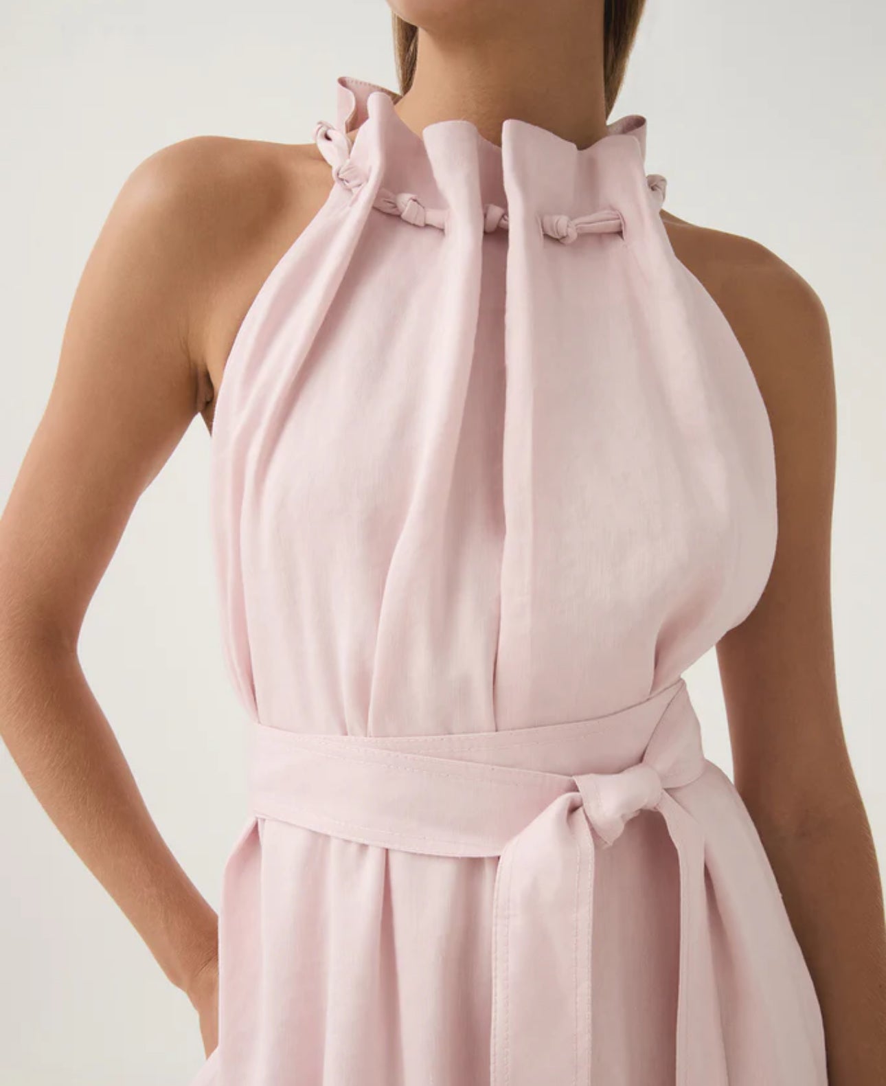 AJE Mariel Trapeze Midi - Soft Pink