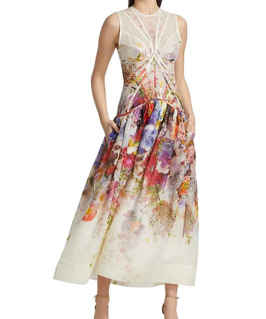 Zimmermann Prima Panelled Midi Dress