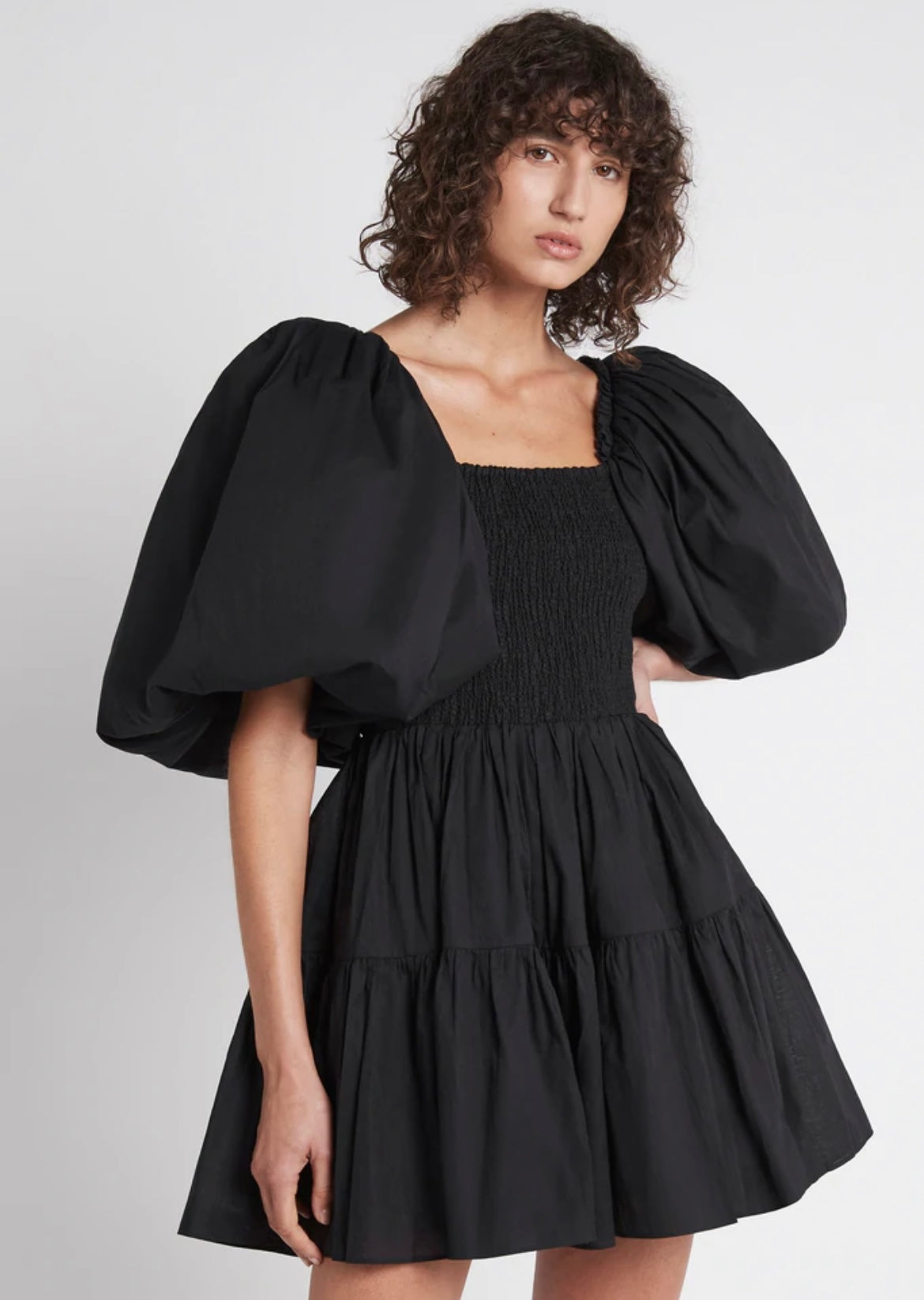 Aje cherished mini dress in black – Designer Hire CQ