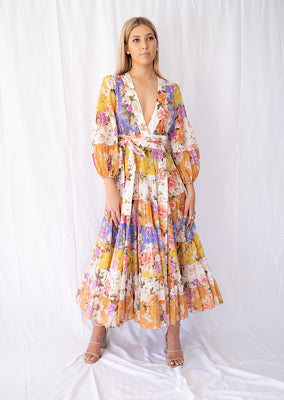 Zimmermann Pattie wrap midi dress